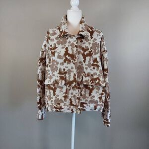 Sonoma Shirt/Jacket Sz 2X New Brown camo pattern